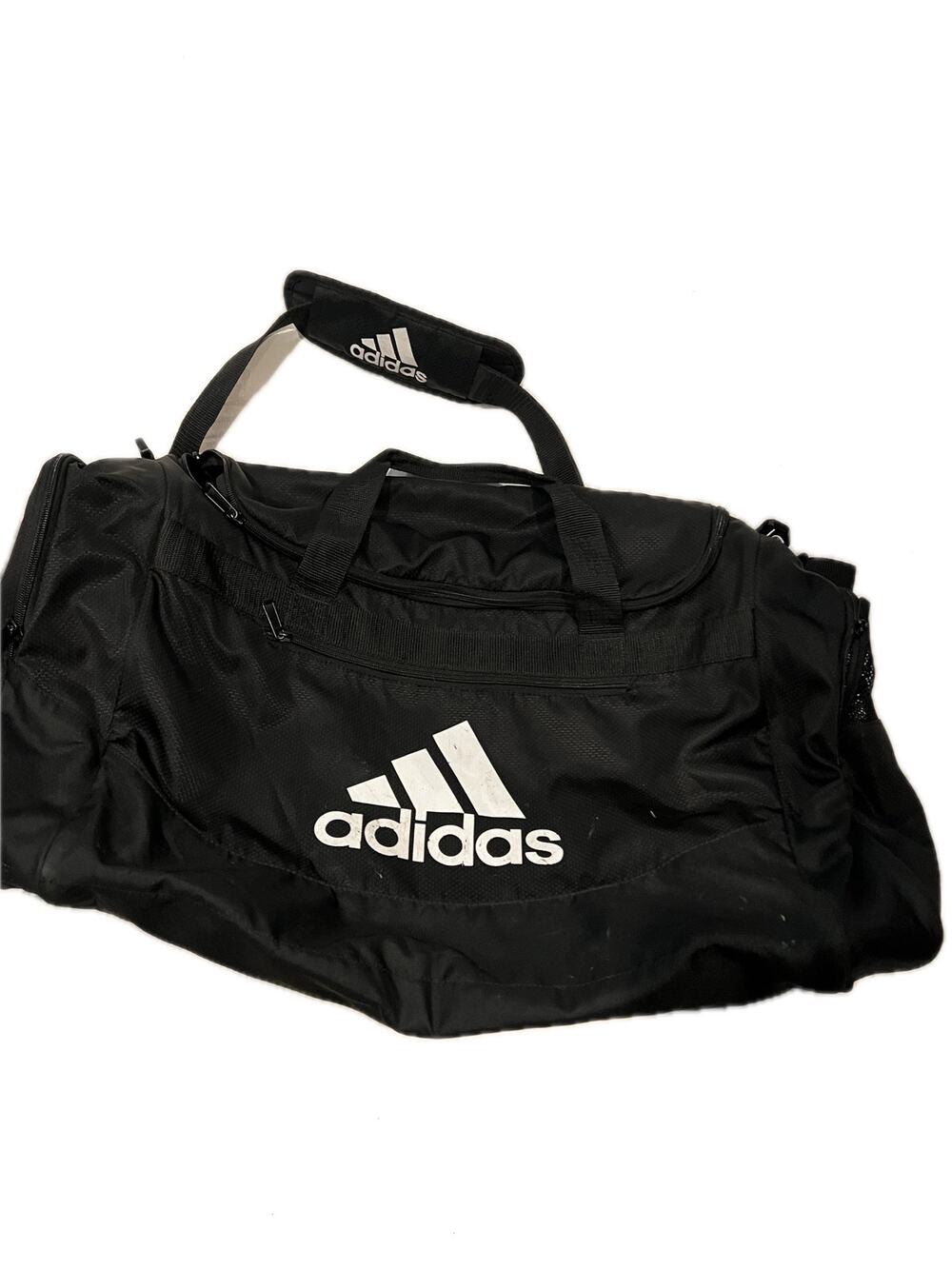 Adidas Defender Large 27"x12"x12" Black White Duffel Bag
